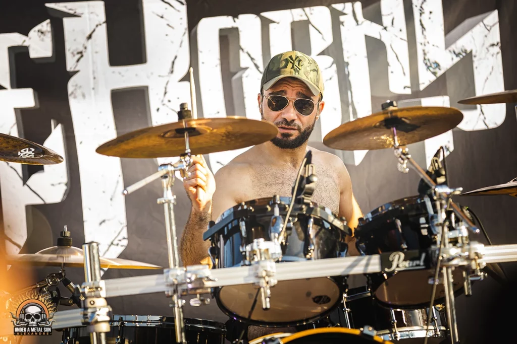 Maël, batteur de Stone Horns au Martigues Metal Fest