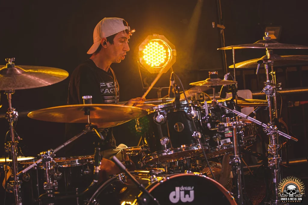 Zyon Cavalera, batteur de SOULFLY au Secret Place à Saint-Jean-de-Védas, tournée 2024