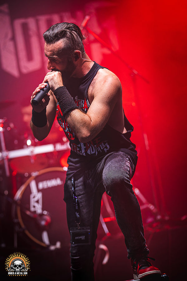 Devf, chanteur du groupe Stone Horns, lors des 5 ans du Just'n'Fest