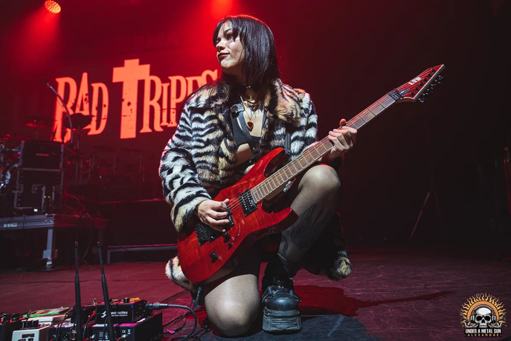 June, guitariste du groupe Bad Tripes au concert du 7 février 2025 - © Under a Metal sun