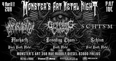 Monster's Art Metal Night à Fréjus avec Markarth, Breeding Chaos et Schism - Under a Metal Sun