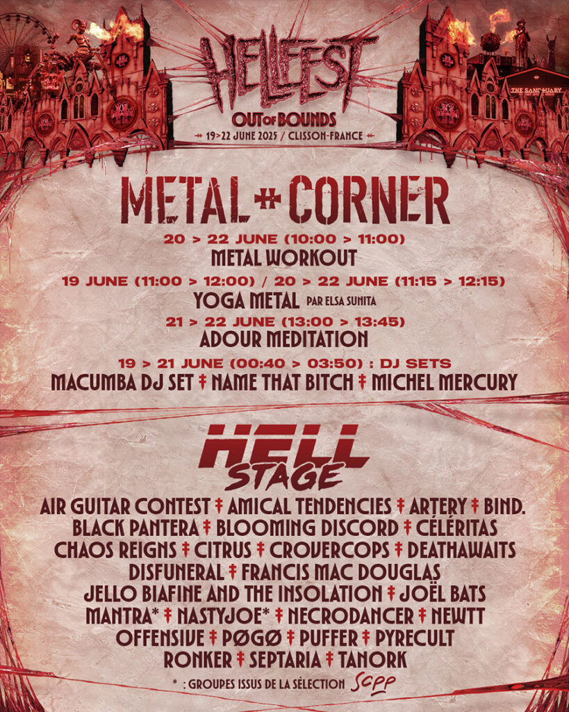 Hellfest 2025 : l'affiche du Hell Stage avec 3 groupes du Sud