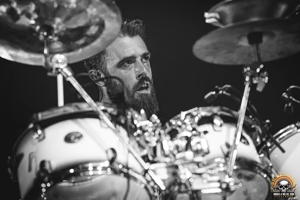 Portrait de Lucas le batteur de Breeding Chaos en 1ère partie de DAGOBA au 6Mic - Under a Metal Sun