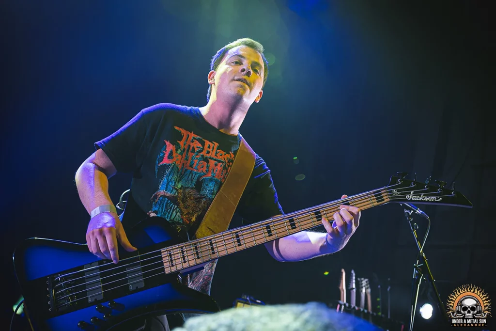 Malo, bassiste de Breeding Chaos en 1ère partie de DAGOBA le 26 avril 2025 au 6Mic - Under a Metal Sun