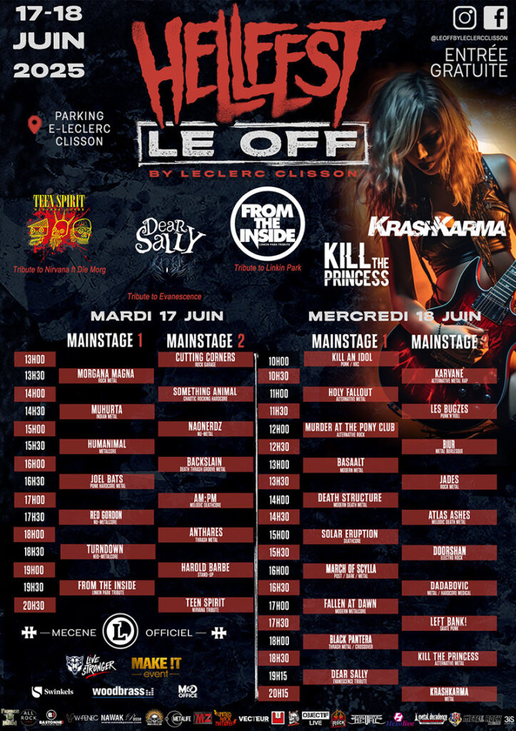 Hellfest Le Off 2025 : voici le running order - Under a Metal Sun