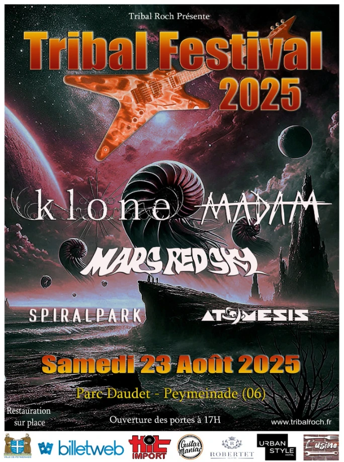 Affiche de la 19eme édition du Tribal festival, le 23 août 2025
