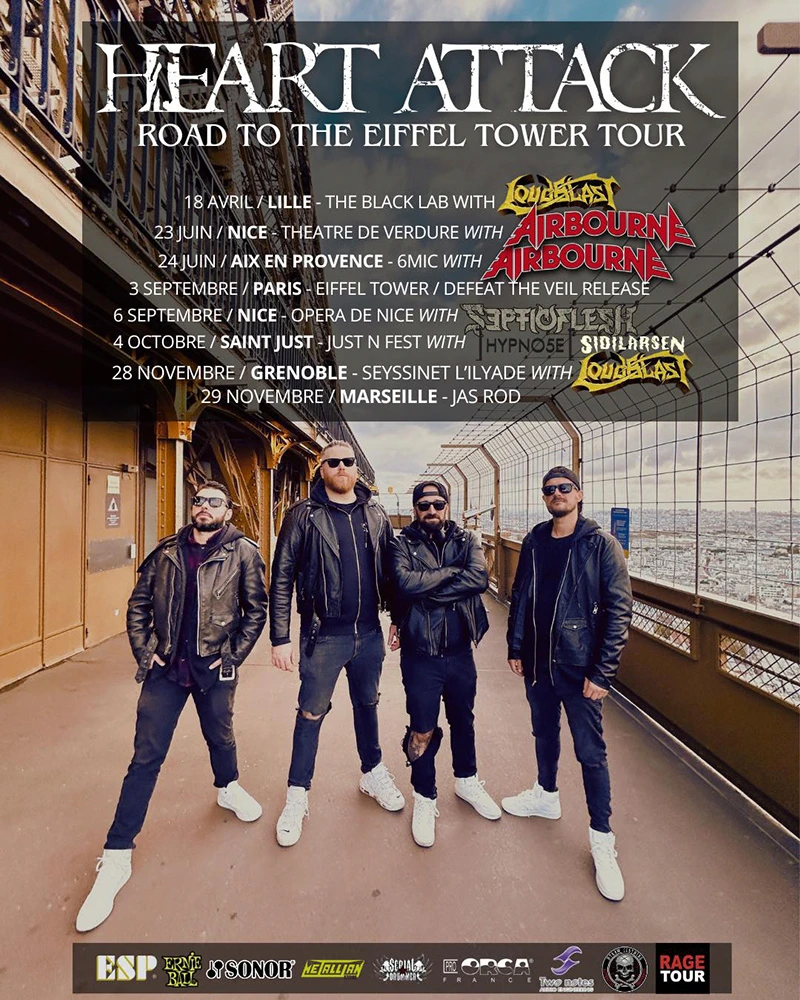 Heart Attack : dates 2025 Road to the Eiffel tower tour