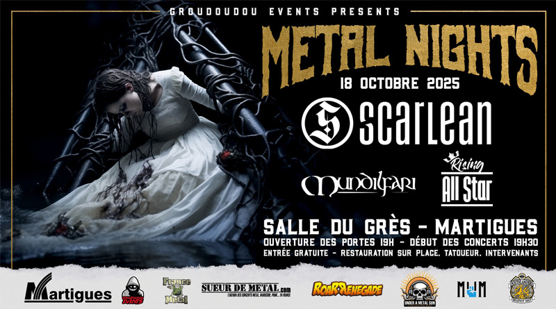 Metal Nights avec Scarlean Mundilfari et Rising All Star le 18 octobre 2025