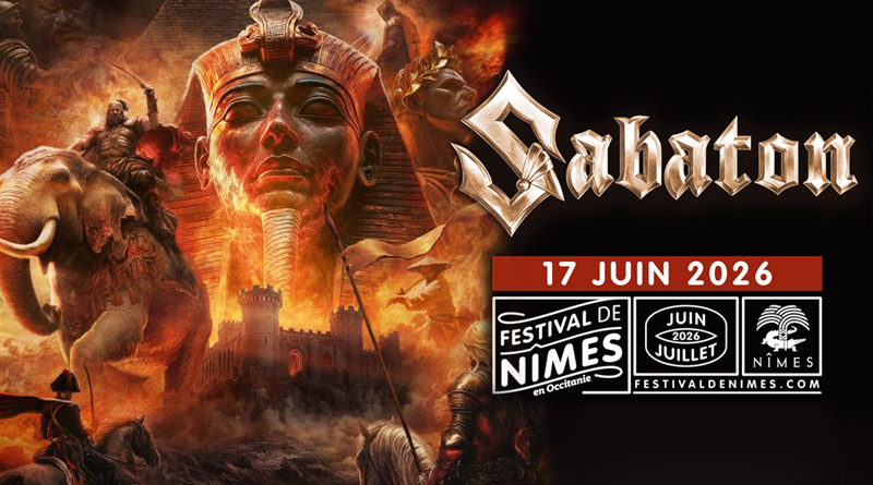 SABATON le 17 juin 2026 au Festival de Nîmes