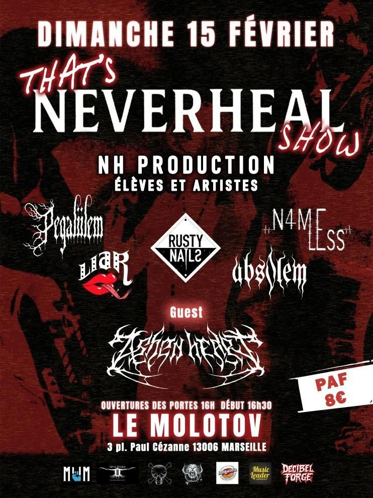 Never Heal production revient pour un concert explosif le 15 février au Molotov