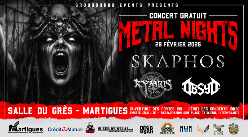 Metal Nights avec SKAPHOS, Kymris et Obsyd le 28 février 2026 - Under a Metal Sun