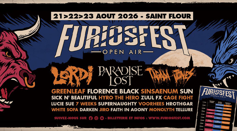 Le FuriosFest 2026 dévoile son affiche pour sa 6eme édition - Under a Metal Sun