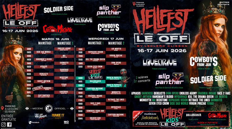 Le Hellfest Le Off 2026 dévoile son running order - Under a Metal Sun