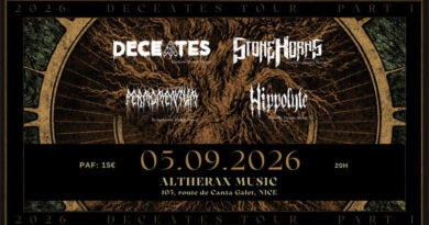 Deceates, Stone Horns, PerMomentum et Hippolyte en concert le 5 Septembre à l'Altherax - Under a Metal Sun