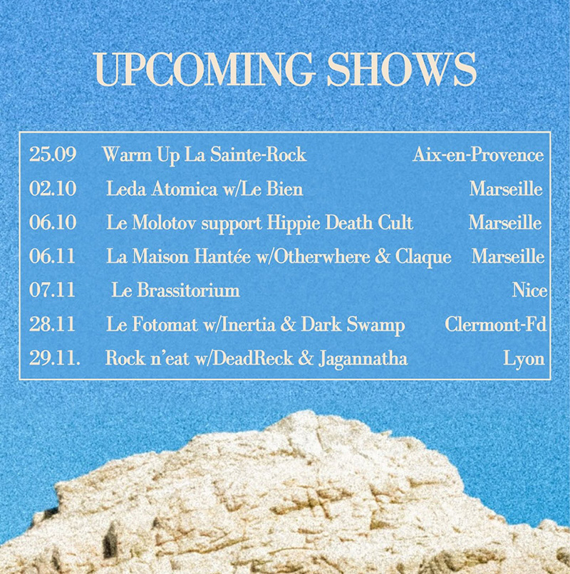 Les dates de concerts des Yellow Stones pour fin 20216
